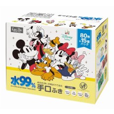 画像2: 水99% 手口ふき / ミッキー＆フレンズ 80枚入ｘ15個 (1200枚) 99% WTR HAND/MOUTH WIPES (2)