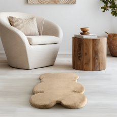 画像1: フェイクファー アニマルシェイプラグ Faux Fur Animal Shape Rug (1)