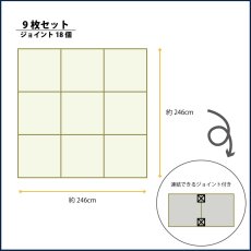 画像4: 国産い草100％ ユニット畳 あぐら 置き畳 9枚セット Igusa Unit Tatami Agura 9 Pieces Set (4)
