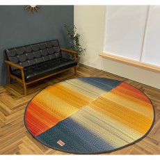 画像1: 国産い草ラグ Fジョイ 190X210cm 楕円形 IGUSA Rug F-Joy 190x210cm Circle (1)