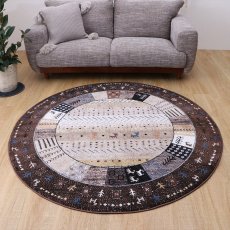 画像2: ウィルトン織マット 160cm丸 Wilton Weaving Mat 160cm circle (2)