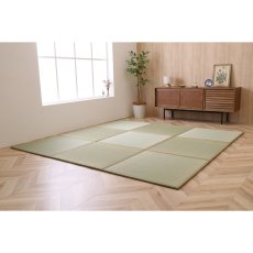 画像1: 国産い草100％ ユニット畳 あぐら 置き畳 9枚セット Igusa Unit Tatami Agura 9 Pieces Set (1)