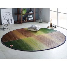 画像2: 国産い草ラグ Fジョイ 190X210cm 楕円形 IGUSA Rug F-Joy 190x210cm Circle (2)