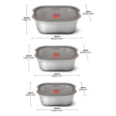 画像2: Black & Blum ステンレス製多機能保存容器　4個セット Black & Blum Stainless Steel Multi Food Box 4 set (2)