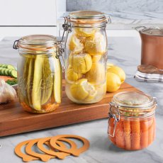 画像2: ル・パルフェ スーパージャー ガラス食品保存容器 4点セット Le Parfait Super Jar Glass Food Storage 4 Piece Set (2)