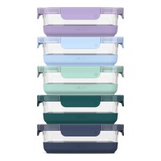 画像1: ELLO ガラス食品保存容器 10点セット ELLO Glass Meal Prep 10PC Set (1)