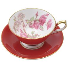 画像1: エインズレイ エリザベスローズ ティーカップ ＆ ソーサー アセンズ Aynsley Elizabeth Rose Tea Cup & Saucer Athens (1)
