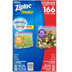画像1: ジップロック スライダーバッグ バラエティーパック 保存袋 166袋 Ziploc Slider Bag Variety Pack 166 Bags (1)