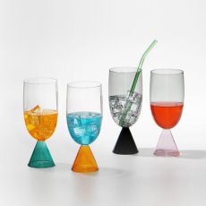 画像1: Carahan ツートングラス 4個セット Carahan Two-Tone Glass 4 piece set (1)