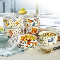 画像1: シグニチャーハウスウェア フタ付ボウル 6個 Signature Housewares Bowl Set 6PC W/Lids (1)