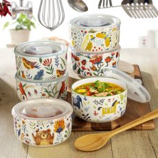 画像2: シグニチャーハウスウェア フタ付ボウル 6個 Signature Housewares Bowl Set 6PC W/Lids (2)