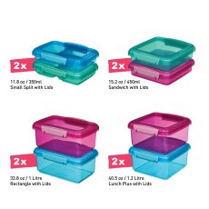 画像3: システマ ランチ プラスチックコンテナ 8個 セット Sistema Lunch Plastic Food Container 16PC Set (3)