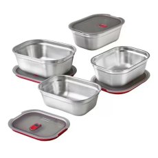 画像1: Black & Blum ステンレス製多機能保存容器　4個セット Black & Blum Stainless Steel Multi Food Box 4 set (1)