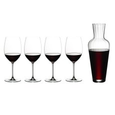 画像1: リーデル ヴェリタス カベルネ/メルロ ワイングラス 4個 & モーゼルデカンタ セット 5449/0-MOS Riedel Veritas Cabernet/Merlot Glass 4PC & Mosel Decanter Set 5449/0-MOS (1)