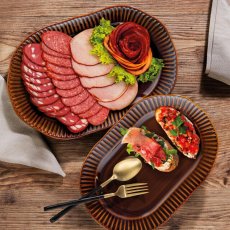 画像4: オーバル サービング プラッター 大・中 2枚セット Oval Serving Platter 2 Set Large&Medium (4)