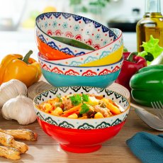 画像3: シグニチャーハウスウェア ボウル 4個 Signature Housewares Hand Painted Bowl 4PC (3)