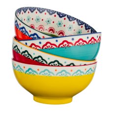 画像2: シグニチャーハウスウェア ボウル 4個 Signature Housewares Hand Painted Bowl 4PC (2)