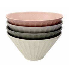 画像1: 美濃焼 ソギボウル 軽量 4個セット Minoyaki Sogi Bowl Light Weight 4PC (1)