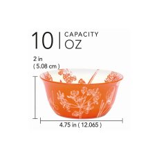 画像2: サーティファイド ボウル ボタニカル柄 10pc Porcelain Bowls Botanical 4.75 10pc (2)