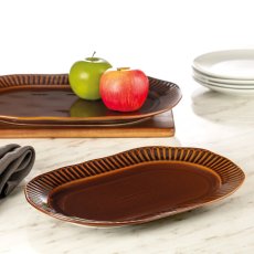 画像2: オーバル サービング プラッター 大・中 2枚セット Oval Serving Platter 2 Set Large&Medium (2)