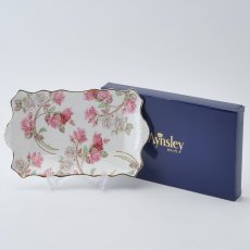 画像3: エインズレイ エリザベスローズ ピンク サンドイッチトレイ Aynsley Elizabeth Rose Pink Sandwich Tray (3)