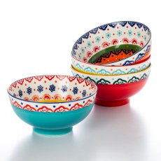画像1: シグニチャーハウスウェア ボウル 4個 Signature Housewares Hand Painted Bowl 4PC (1)