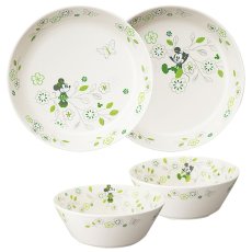 画像1: ディズニー プレート&ボウル 4個 Disney Plate ＆ Bowl 4PC (1)