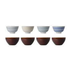 画像1: 美濃焼 茶碗 汁碗 8個 Minoware Rice and Soup Bowl 8PC (1)