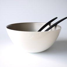 画像3: 越前漆器 サラダボウル サーバー付き Echizen Japanese Lacquerware Salad Bowl with Servers (3)