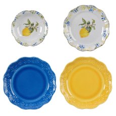 画像2: メラミン ディナーウェア レモン 12点セット Melamine Dinnerware Lemon 12 Piece Set (2)