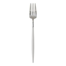 画像2: クチポール ゴア ホワイト ディナー フォーク 12本セット シルバー x ホワイト Cutipol GOA White Dinner Fork 12pc Set Silver x White (2)