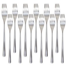 画像1: クチポール アイコン ディナーフォーク 12本セット シルバー マット Cutipol Icon Dinner Fork 12pc Set Silver Matte (1)