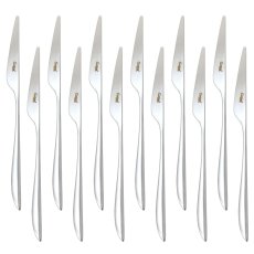 画像1: クチポール アイコン ディナーナイフ 12本セット シルバー マット Cutipol Icon Dinner Knife 12pc Set Silver Matte (1)