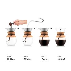 画像4: ボダム プアオーバー ドリップ式コーヒーメーカー1.0L Bodum Pour Over Drip Coffee Maker 1.0L (4)