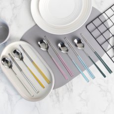 画像2: ゴールデンベル スプーン & 箸 5組セット Goldenbell Spoon & Chopsticks 5 Set (2)