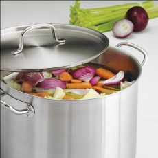 画像2: トラモンティーナ　ストックポット15L 18-8ステンレス製　IH対応可 Tramontina Stainless Steel 16qt Stock Pot (2)