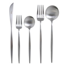 画像1: クチポール ムーン 5本セット シルバー マット Cutipol Moon 5pc Set Silver Matte (1)