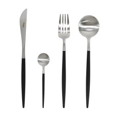 画像2: クチポール ゴア 24本セット シルバー x ブラック Cutipol GOA 24pc Set Silver x Black (2)