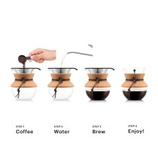画像4: ボダム プアオーバー ドリップ式コーヒーメーカー0.5L Bodum Pour Over Drip Coffee Maker 0.5L (4)