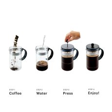画像2: ボダム フレンチプレス コーヒーメーカー ビストロヌーボー 1.0L Bodum French Press Coffee Maker Bistro Nouveau 1.0L (2)