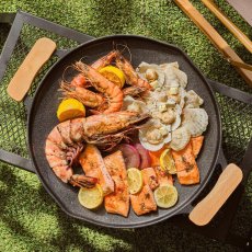画像5: グラスロック グリドルパン デュアル 木製ハンドルつき 38cm Glasslock Griddle Pan DUAL With Handle 38cm (5)