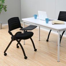 画像5: YAMAZEN キャスター付きミーティングチェア メモ台付き Meeting Chair with Memo Stand (5)