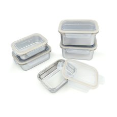 画像2: Neoflam ステンレスフードストレージ 5個セット Neoflam Stainless Steel Food Storage 5 set (2)