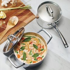 画像2: トラモンティーナ ステンレス 3層クラッドソースパンセット Tramontina Stainless Tri-Ply Clad Sauce Pan Set (2)