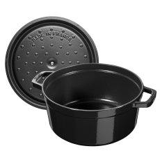 画像2: ストウブ ラウンドココット 22cm シャイニーブラック Staub Round Cocotte 22cm Shiny Black (2)