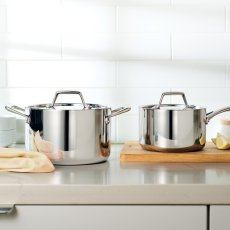 画像3: トラモンティーナ ステンレス 3層クラッドソースパンセット Tramontina Stainless Tri-Ply Clad Sauce Pan Set (3)