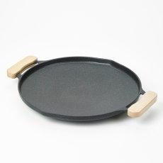 画像1: グラスロック グリドルパン デュアル 木製ハンドルつき 38cm Glasslock Griddle Pan DUAL With Handle 38cm (1)