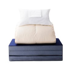 画像1: 布団 4点セット ( 掛布団 1kg、マットレス 10cm、枕、枕カバー ) Comforter 4 piece set (Comforter 1kg, Mattress 10cm, Pillow, Pillow case) (1)