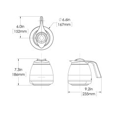 画像3: Brewmatic コーヒー ステンレスデキャンタ (1.9リットル) Brewmatic Thermal Decanter 64 oz (1.9 liters) (3)