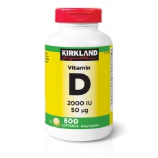 画像1: カークランドシグネチャー ビタミンD 2000IU 600粒 Kirkland Signature VIitamin D 2000IU 600Count (1)
